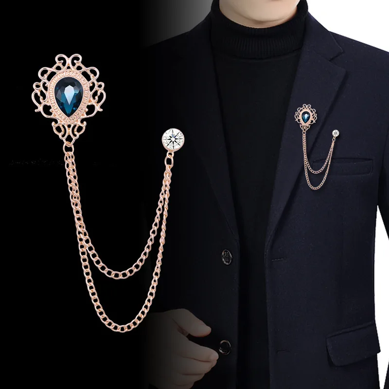 Women'S Accessories For Suit - New Vintage Tassel Chain Rhinestone Crystal