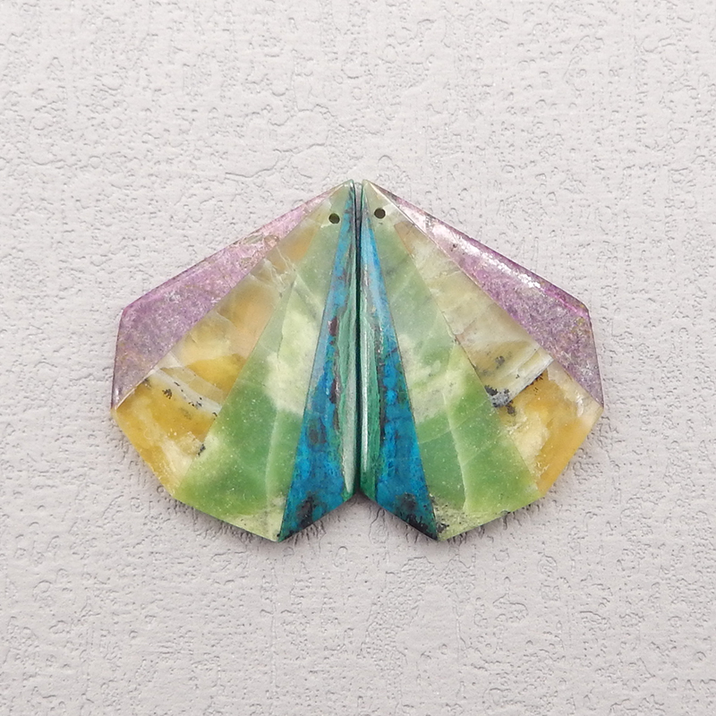 Women'S African Accessories - Natural Stone Chrysocolla, Serpentine , Yellow
