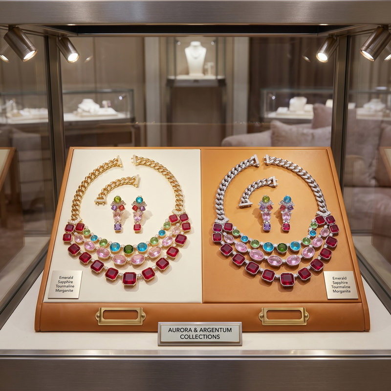 Layered Necklace Set - Europe America Style Earrings Necklace Women