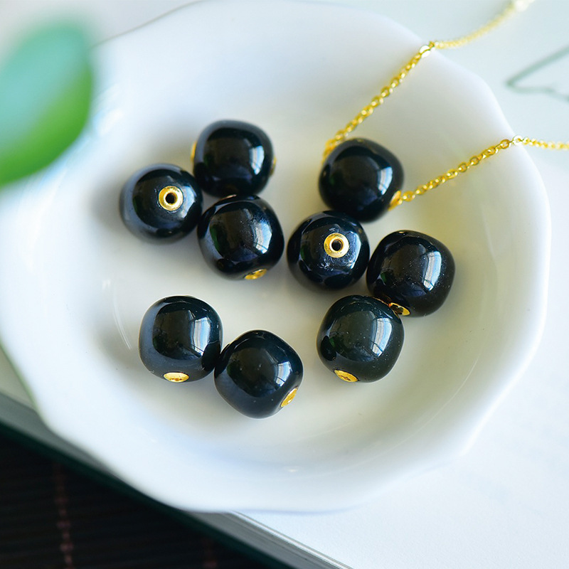 Classic minimalist black agate - đánh giá và giá Layered Necklace Set
