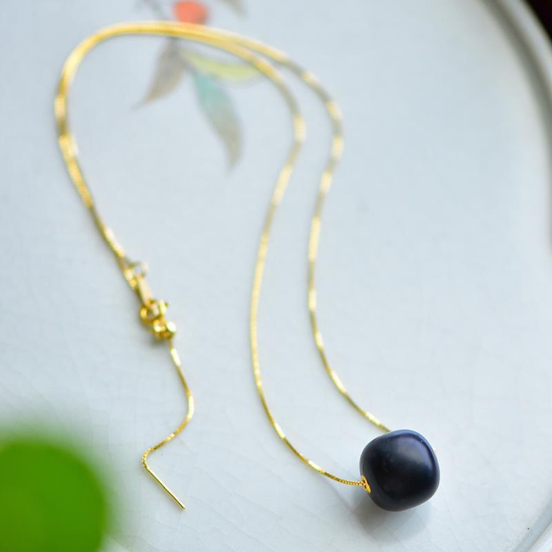 Classic minimalist black agate - đánh giá và giá Layered Necklace Set