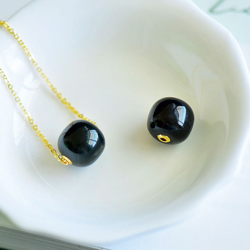 Classic minimalist black agate - đánh giá và giá Layered Necklace Set