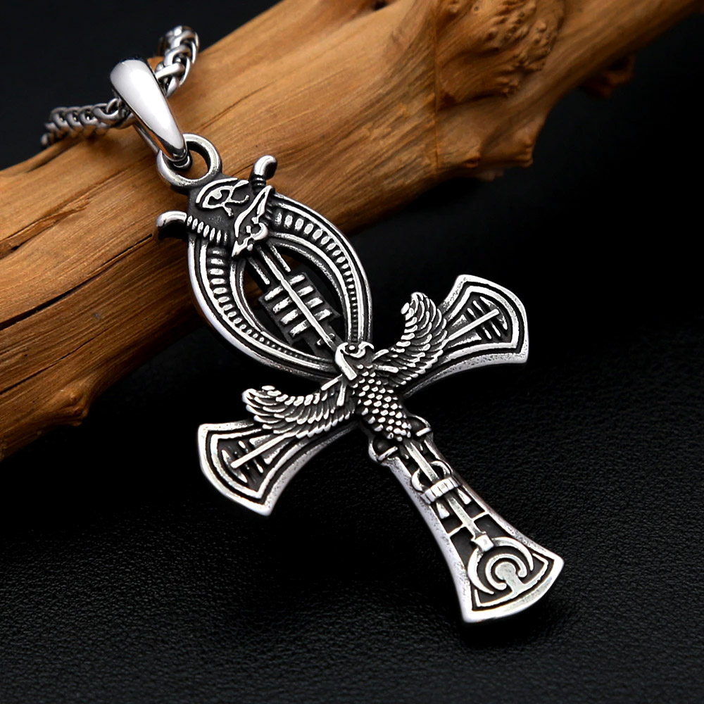 Retro Eagle Ankh Cross Stainle - đánh giá và giá Women'S Egyptian Accessories