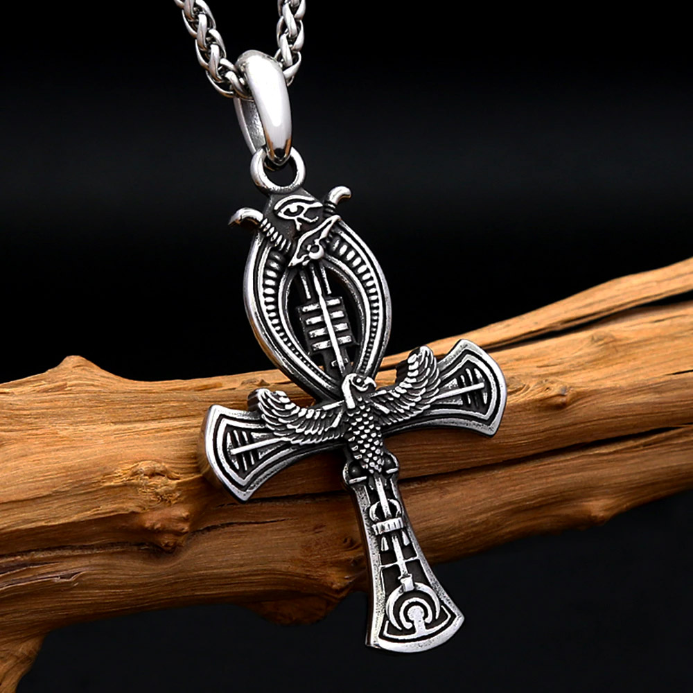 Retro Eagle Ankh Cross Stainle - đánh giá và giá Women'S Egyptian Accessories