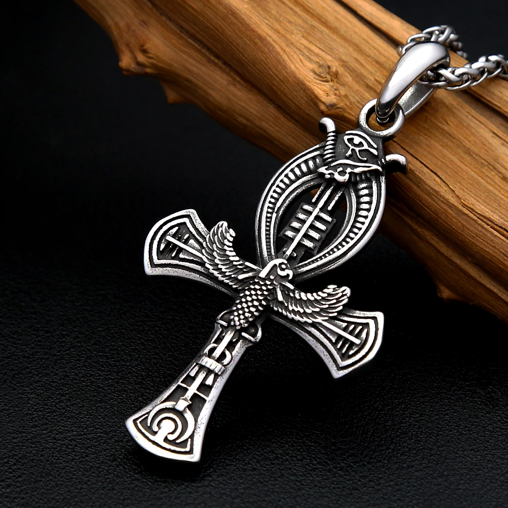 Retro Eagle Ankh Cross Stainle - đánh giá và giá Women'S Egyptian Accessories
