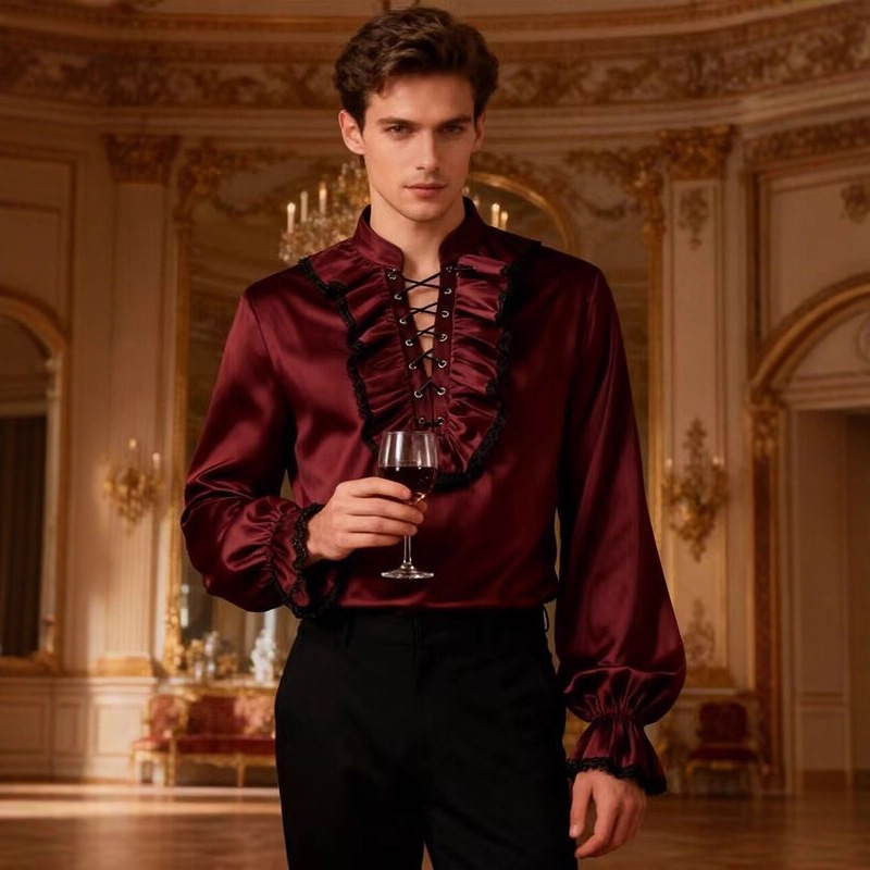Men's victorian shirt Velvet R - đánh giá và giá Layered Necklace Set