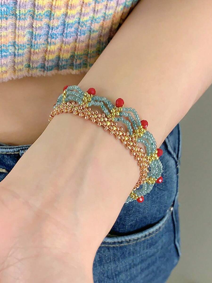 Handmade Multi-Layer Beaded Br - đánh giá và giá Layered Necklace Set