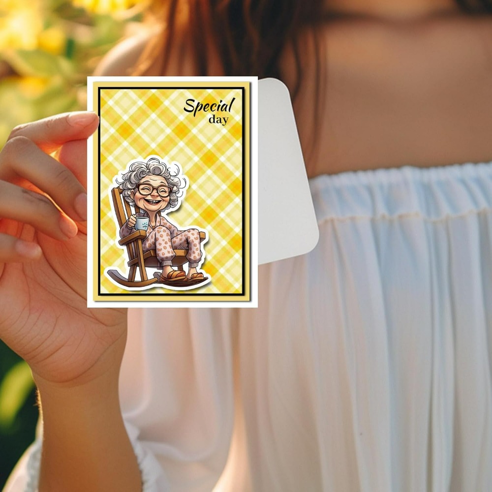 Smiling Old Lady Clear Stamps  - đánh giá và giá Women Accessories Clearance