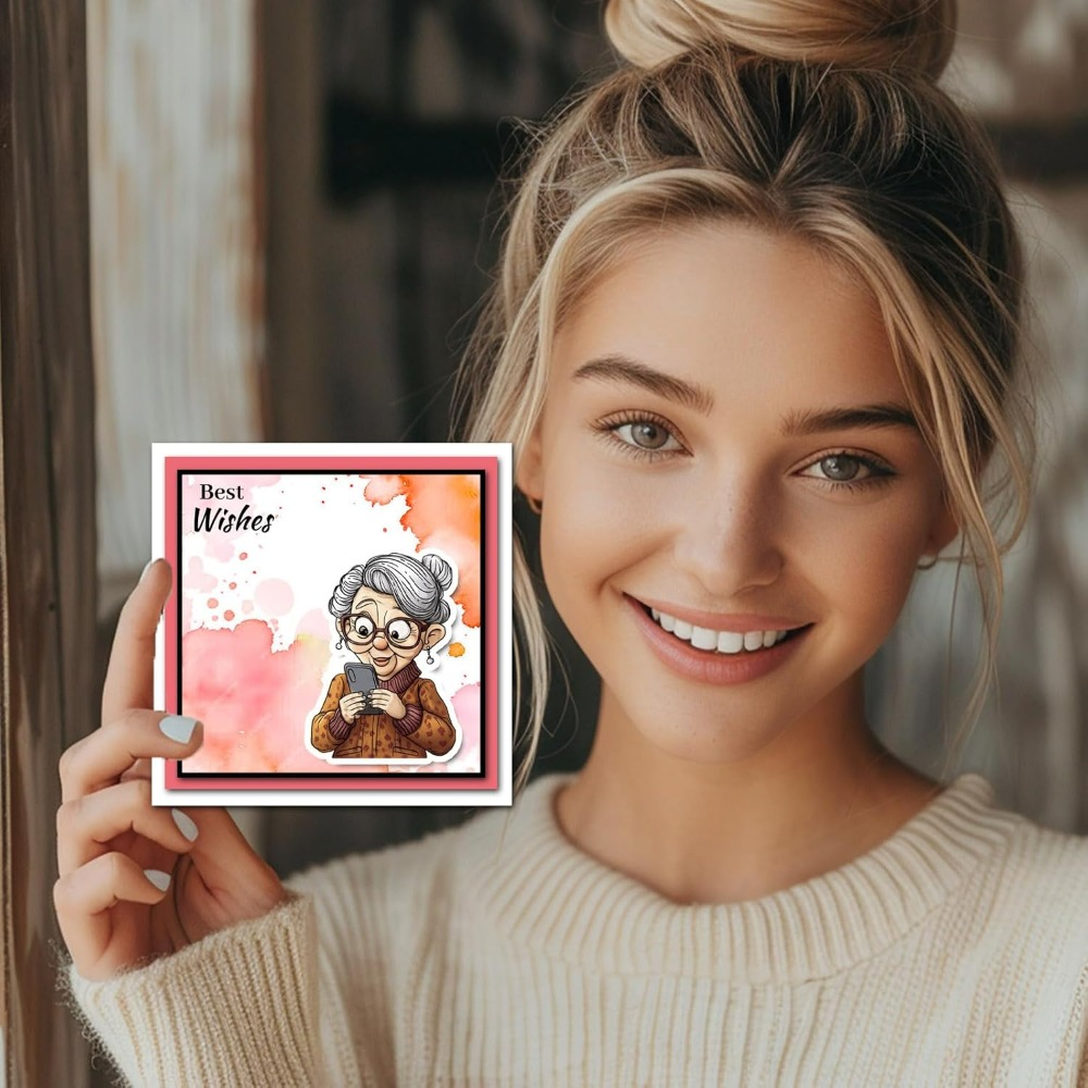 Smiling Old Lady Clear Stamps  - đánh giá và giá Women Accessories Clearance