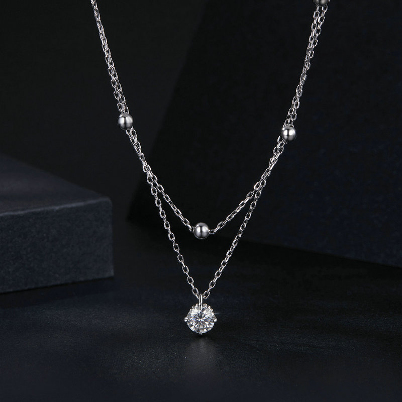 Bamoer U 0.5CT Moissanite Neck - đánh giá và giá Layered Necklace Set